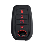 Suitable for Toyota Rav4 Corolla Camry Highlander Prius Car Key Case Silicone Key Fob Cover Remote Control Alarm Key Protector