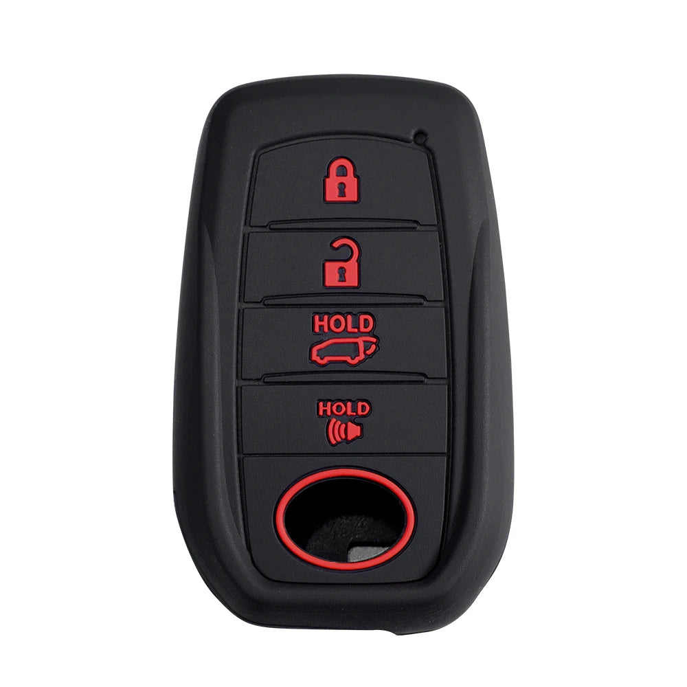Suitable for Toyota Rav4 Corolla Camry Highlander Prius Car Key Case Silicone Key Fob Cover Remote Control Alarm Key Protector