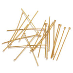 20pcs 20-70mm PVD Gold Plated Stainless Steel Flat Head Pins For Jewelry Making Findin close-up view
