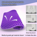 Ultra-Comfort Gel Seat Cushion Set with Breathable Honeycomb Design - Tailbone Relief, close-up view