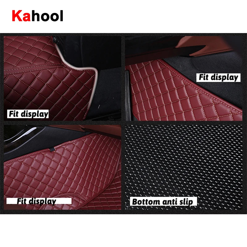 KAHOOL Custom Car Floor Mats For BMW 3GT Gran Turismo F34 2012-2023 Auto Carpets Foot Coche Accessorie