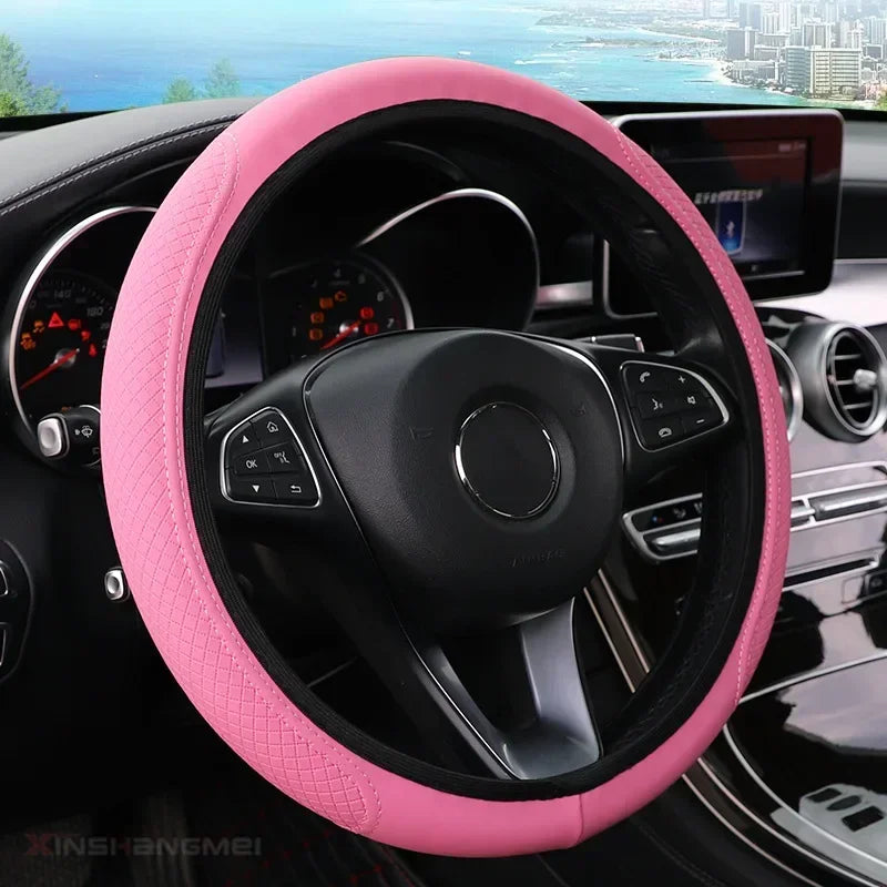 Steering Wheel Cover Micro Fiber Leather Anti-Slip alternate view