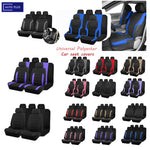 AUTO PLUS Sports Universal Polyester Car Seat Cover Set Fit Most Car Plain Fabric Bicolor Stylish Ca