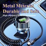 EDEBA Metal USB Car Charger with Type C Cable | 12V Super Fast Vehicle Adapter 2 in 1 alternate view