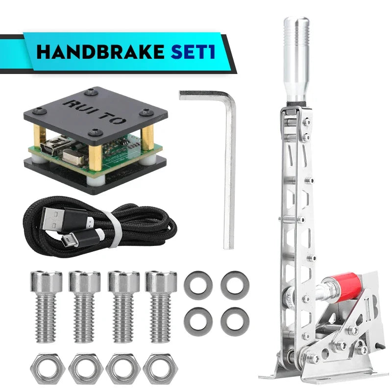 SimRuito RT31 USB Load Cell Handbrake | Sim Racing Handbrake for PC lifestyle view