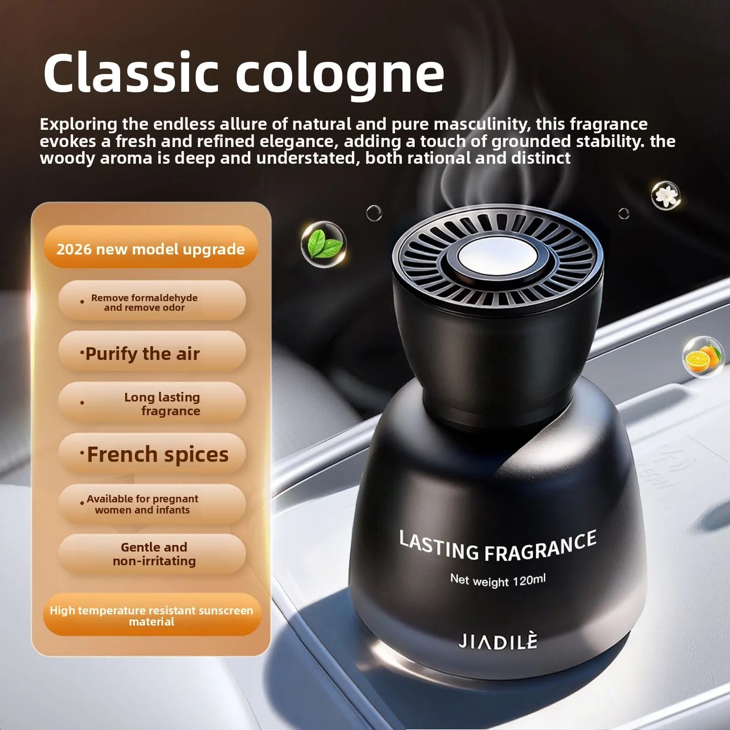 2026 Long Lasting Car Perfume | Premium Glass Car Air Freshener Ornament detail view