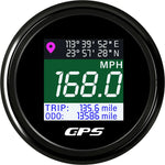 52mm GPS Speedometer Odometer | LCD Speed Gauge with GPS Antenna for Boat Car Motorcycle detail view