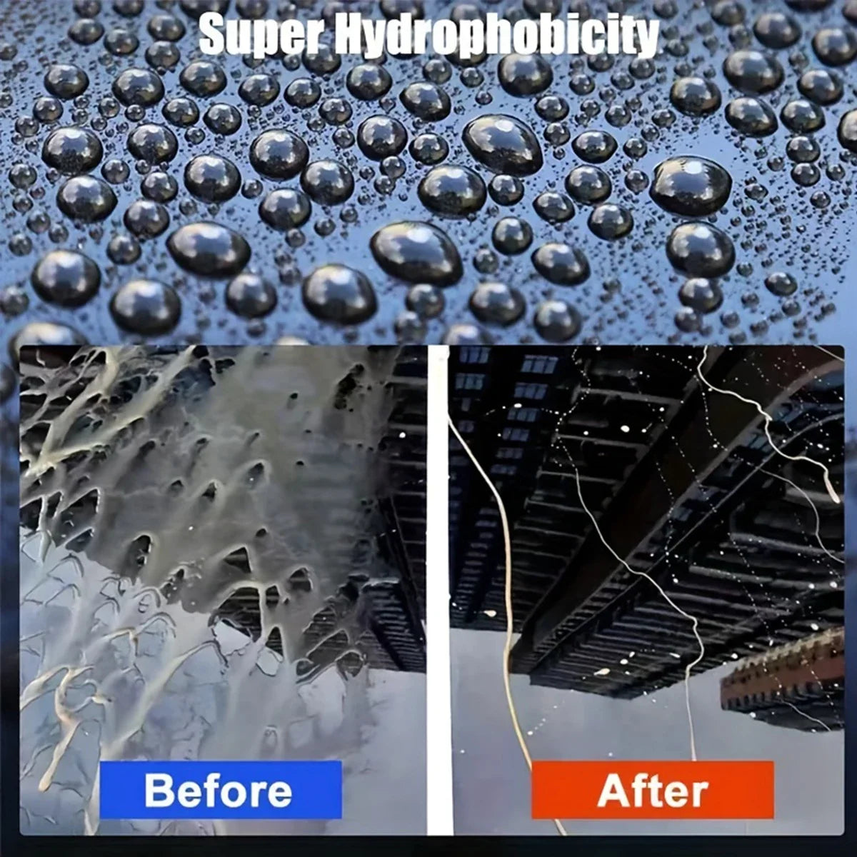3 in 1 Car Ceramic Liquid Coating Spray Nano Crystal Hydrophobic Layer Polishing Agent close-up view