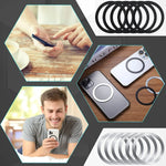 2024 Stainless Steel Universal Magnetic Metal Plate Ring For Magsafe Wireless Charg additional angle