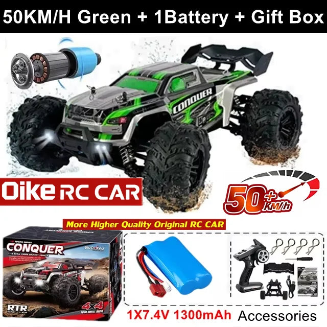 4WD Off Road RC Car 1:16 Scale Remote Control Buggy Truck close-up view