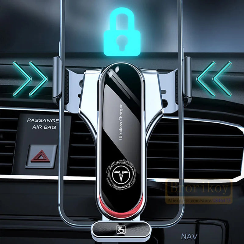 T11 15W Wireless Charger Smart Sensor Phone Holder Mount Auto sensing Wireless High Speed Electric Induction Fast Car Charging