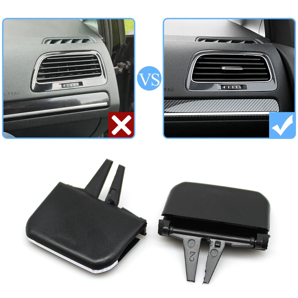 Car Dashboard Front Rear Air Conditioning AC Vent Grille Outlet Tab Clip Slider Repair Kit For VW Volkswagen Golf 7 2014-2020