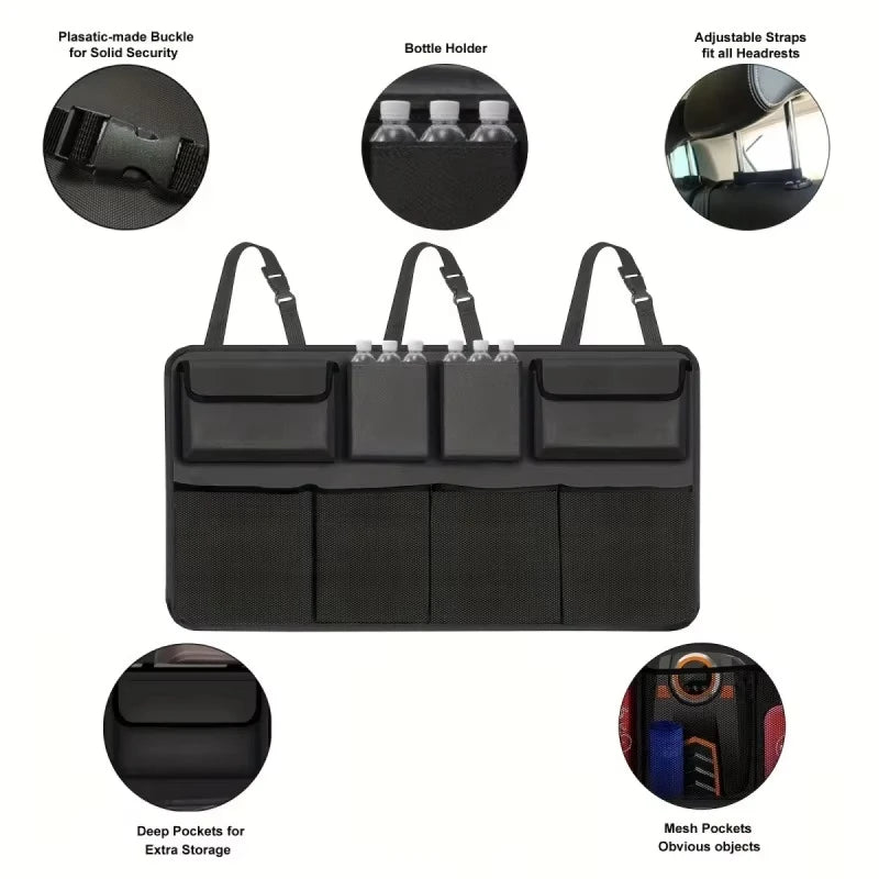 Organizer for Car SUV Truck rear seat backrest hanging bags Backseat net bags car sto lifestyle view