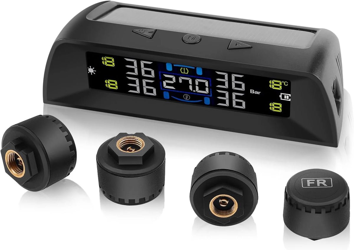 4/6 Sensors TPMS Tire Pressure Monitoring System | Solar Wireless Car Tire Pressure M alternate view