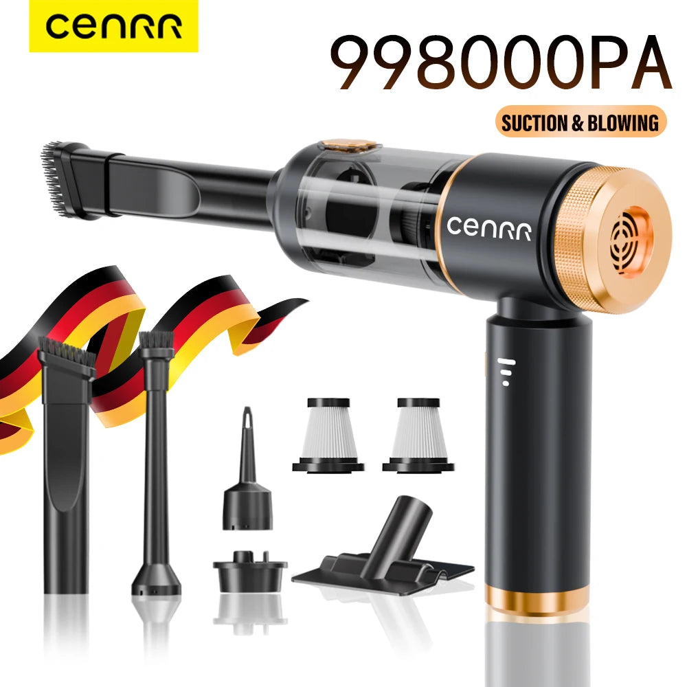 CENRR 998000PA Mini Cordless Car Vacuum Cleaner | Portable Handheld with Blower