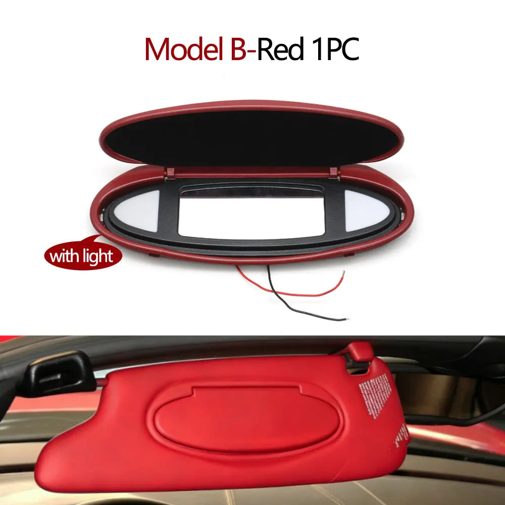 Car Left Right Makeup Sun Visor Vanity Mirror Cover Assembly For Porsche Boxster Cayman 986 987 CARRELA TARGA GT2 GT3 996 997