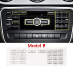 Center Console CD Multimedia Buttons Decals Trim For Mercedes Benz GLA X156 CLA C117 A B Class W176 W246 Car Interior Stickers