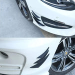 6pcs Universal Rubber Car Front Bumper Lip Protector Rear Diffuser Black Carbon Fiber alternate view