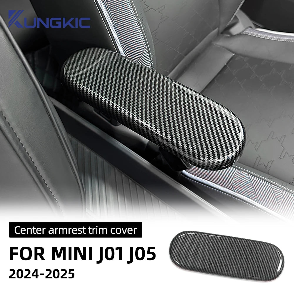 For MINI Cooper E/SE J01 EV Aceman J05 2024 2025 Car Center Console Storage Box Armrest Panel Cover Sticker Interior Accessories