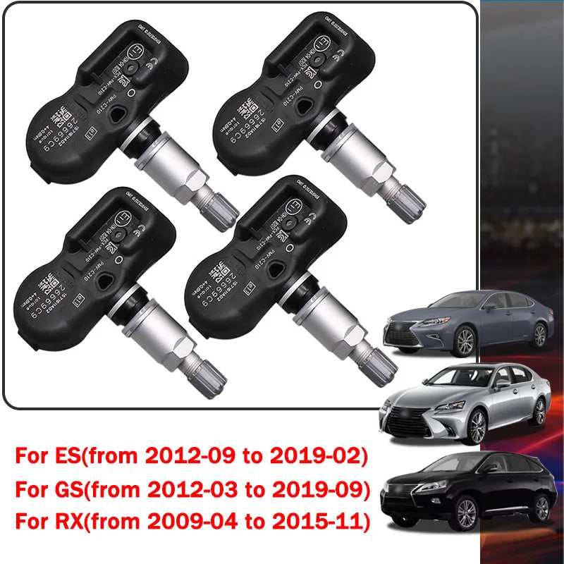 4PCS Tire Pressure Sensor Monitor TPMS 433MHz PMV-C210 | For Lexus ES RX Toyota Camry alternate view