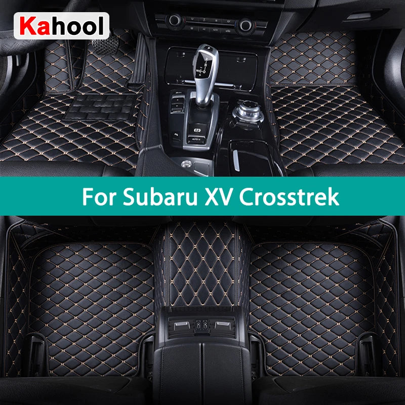 KAHOOL Custom Car Floor Mats For Subaru XV Crosstrek Auto Carpets Foot Coche Accessorie