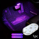 Wireless USB Rechargeable LED Lights for Car Interior lifestyle view