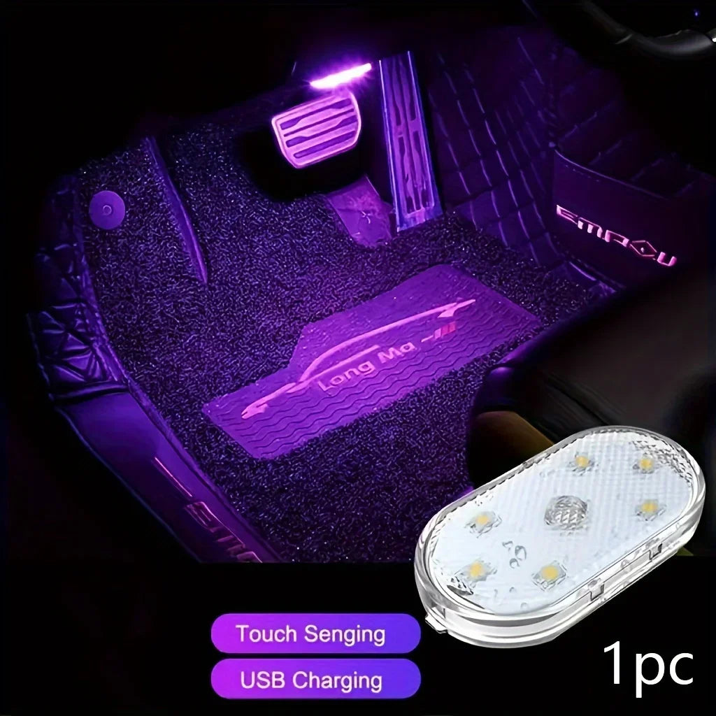 Wireless USB Rechargeable LED Lights for Car Interior lifestyle view