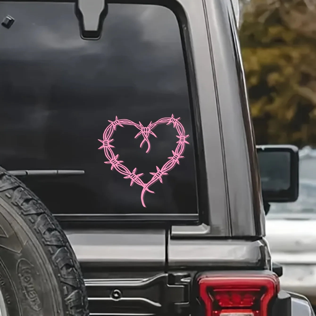 Diy Love Thorn Bow Stickers Voiture Figure Diy Adhesive Window Car Stickers Waterproof A detail view