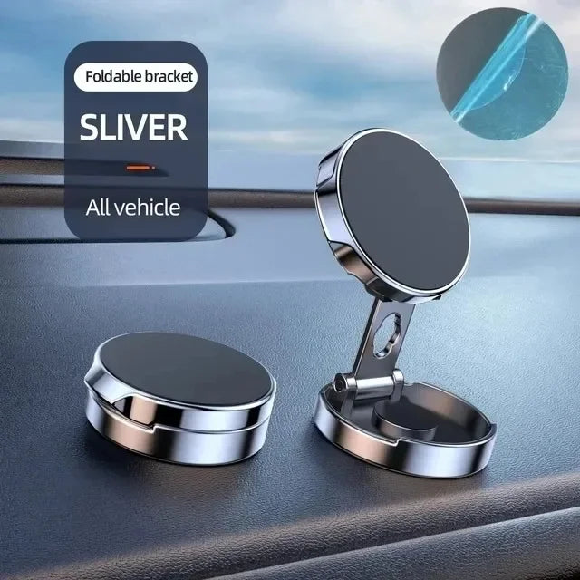Car Phone Mount 720 Degree Rotation | Magnetic Suction Foldable Bracket for Universal alternate view