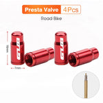 2pcs GUB Aluminum CNC Bicycle Tire Valve Cap MTB Road Bike Tube Tyre Gas Nozzle Cover close-up view