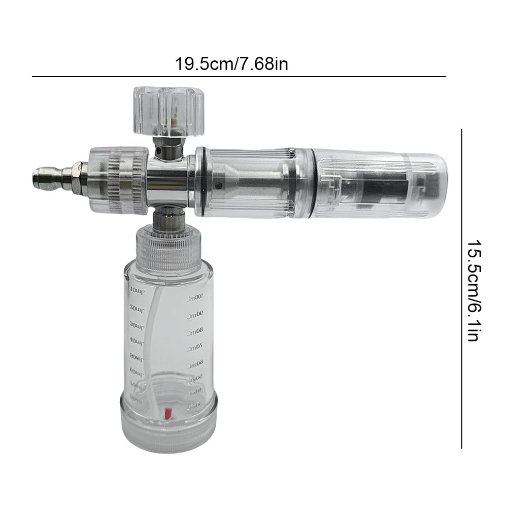 100ml Soap Foam Spray Bottle | 4500PSI Pressure Washer Foam Pot with 1/4 Inch Quick C lifestyle view