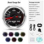 52mm 12V 7 Color Car Gauge Set | Multi-Function Auto Meter close-up view