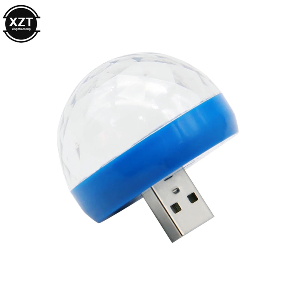 RGB LED USB Car Atmosphere Lamp DJ Disco Ball lifestyle view