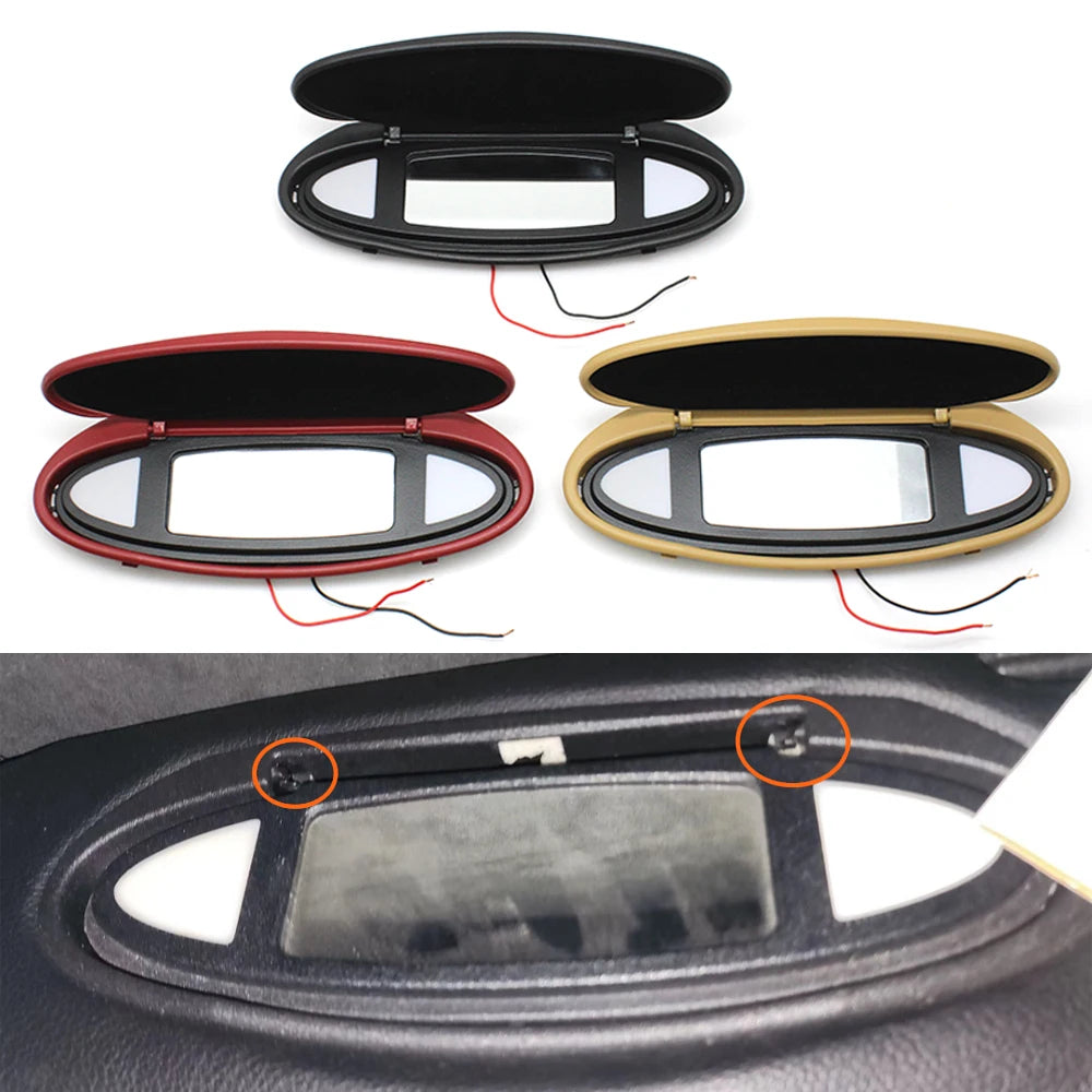 Car Left Right Sun Visor Vanity Mirror Cover Assmebly Replacement For Porsche 996 997 911 Carrera 986 Boxster 987 Cayman TARGA