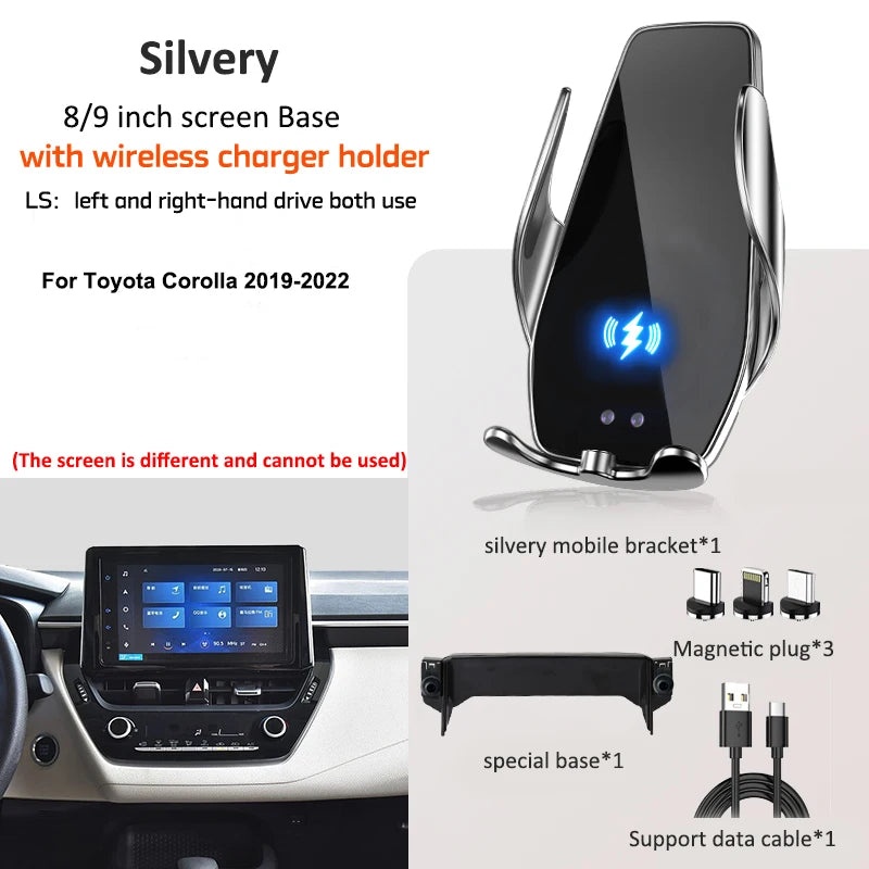 Car Mobile Phone Holder For Toyota Corolla 2019-2023 8-inch Screen Fix Special Bracket Gravity GPS Cell Phone Holder