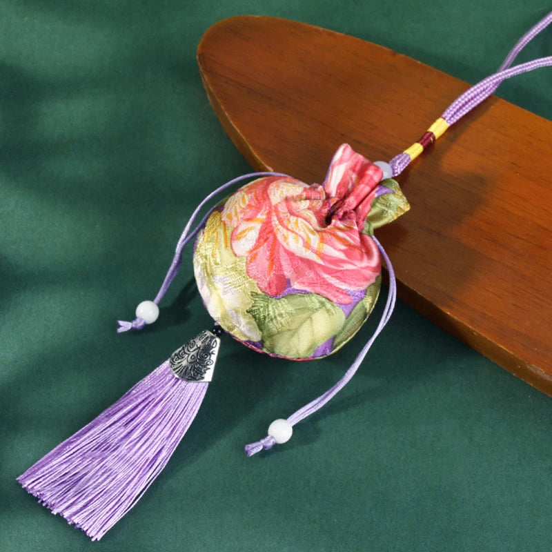 Chinese Style Embroidery Drawstring Pouch Empty Bag additional angle