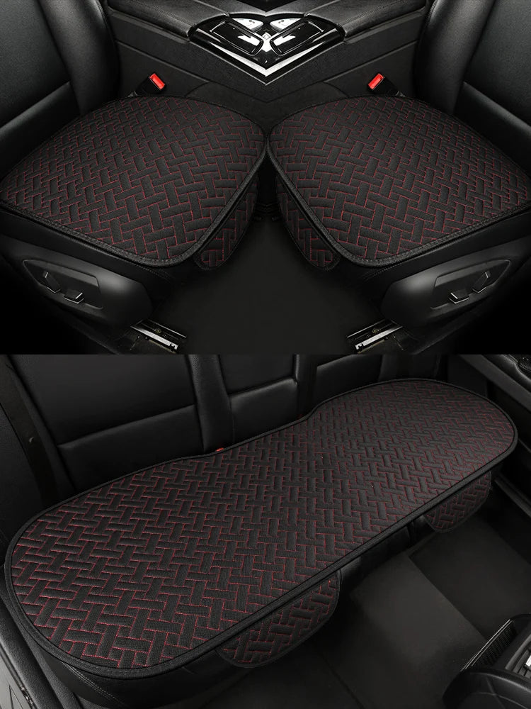Car Seat Cushion, All Season Universal Linen Car Seat Cushion Cover, Anti Slip, Wea additional angle