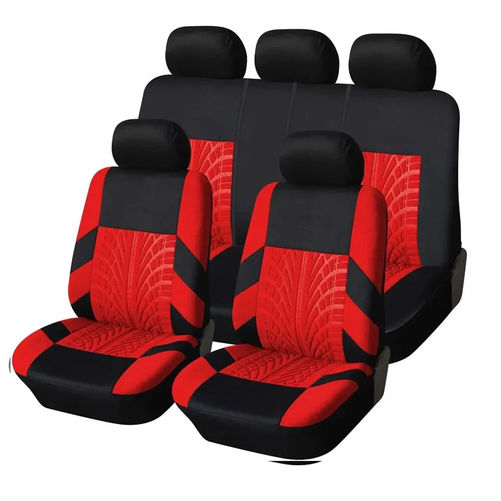 Car Seat Covers Full Set Front Split Rear Bench For Car Universal Cloth SUV Sedan V additional angle