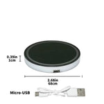 Car Cup Holder Coaster USB Rechargeable LED Atmosphere Light