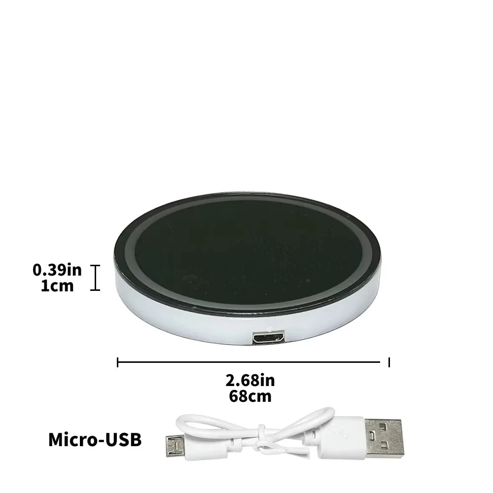 Car Cup Holder Coaster USB Rechargeable LED Atmosphere Light