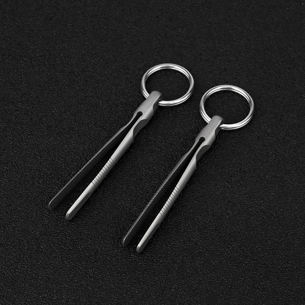Mini Titanium Tweezers Small TC4 Titanium Alloy Clip Portable Tweezers Nipper EDC Outdoo detail view