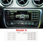 Center Console CD Multimedia Buttons Decals Trim For Mercedes Benz GLA X156 CLA C117 A B Class W176 W246 Car Interior Stickers