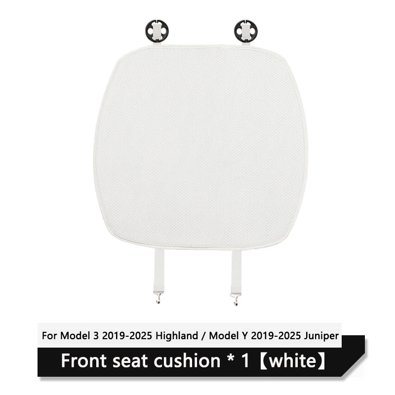 Tesla Model 3 / Y Juniper Ice Silk Seat Cushion Cover | Breathable, 2019–2026 detail view