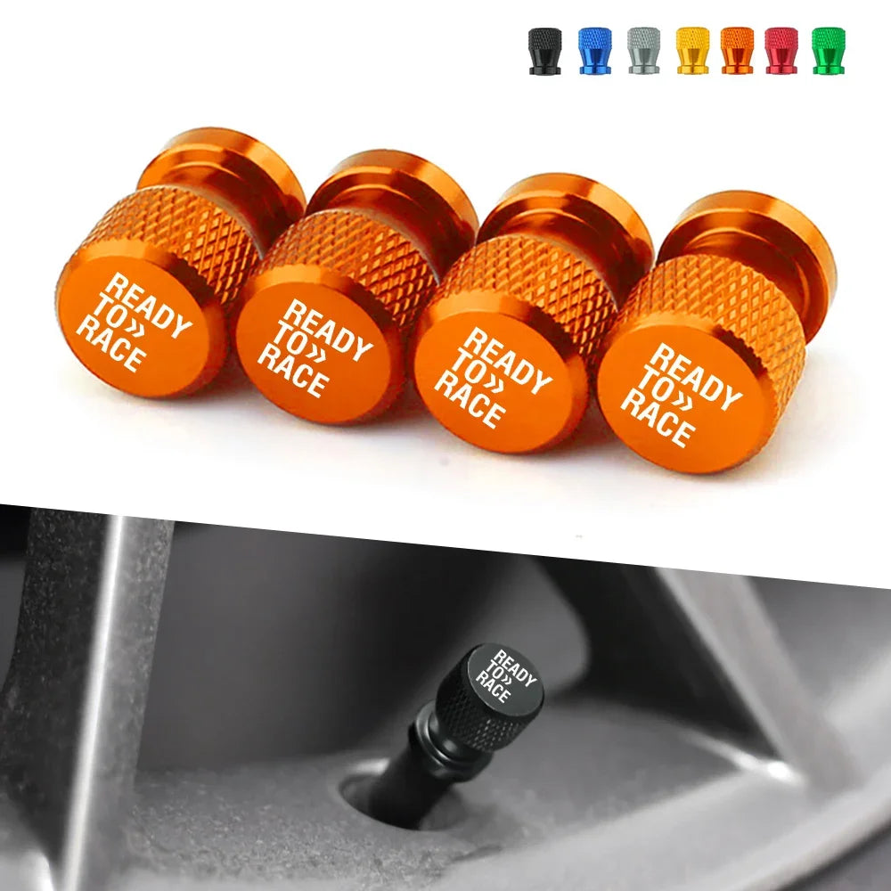 CNC Aluminum Valve Stem Caps for KTM Duke RC Adventure Models | Motorcycle Tire Valve Covers