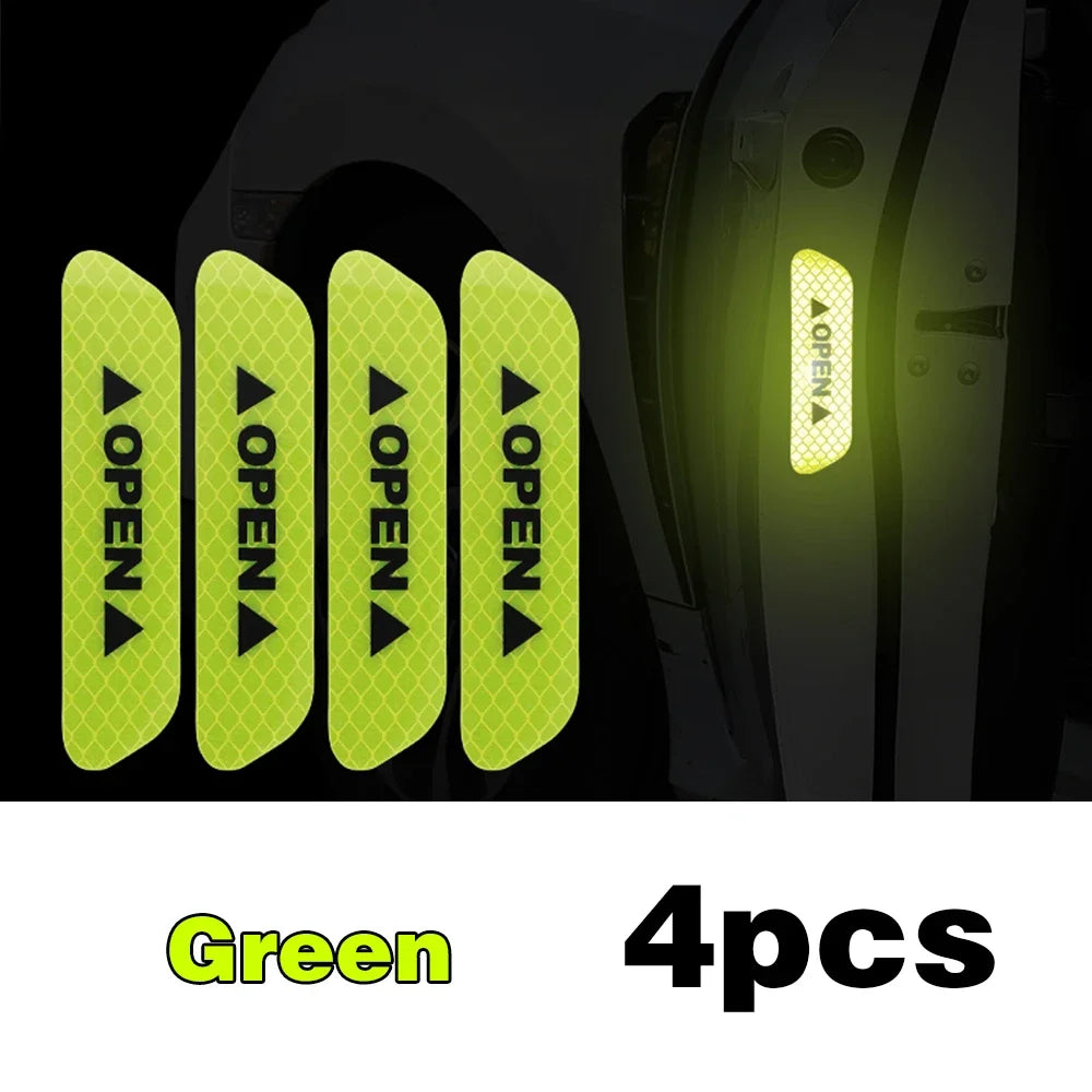 4PCS Reflective Car Door Opening Warning Reflector Tape alternate view
