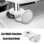 No Scratch Car Headrest Hooks, Heavy Duty Back Seat Hanger for Food Bag Purse, Invisib close-up view
