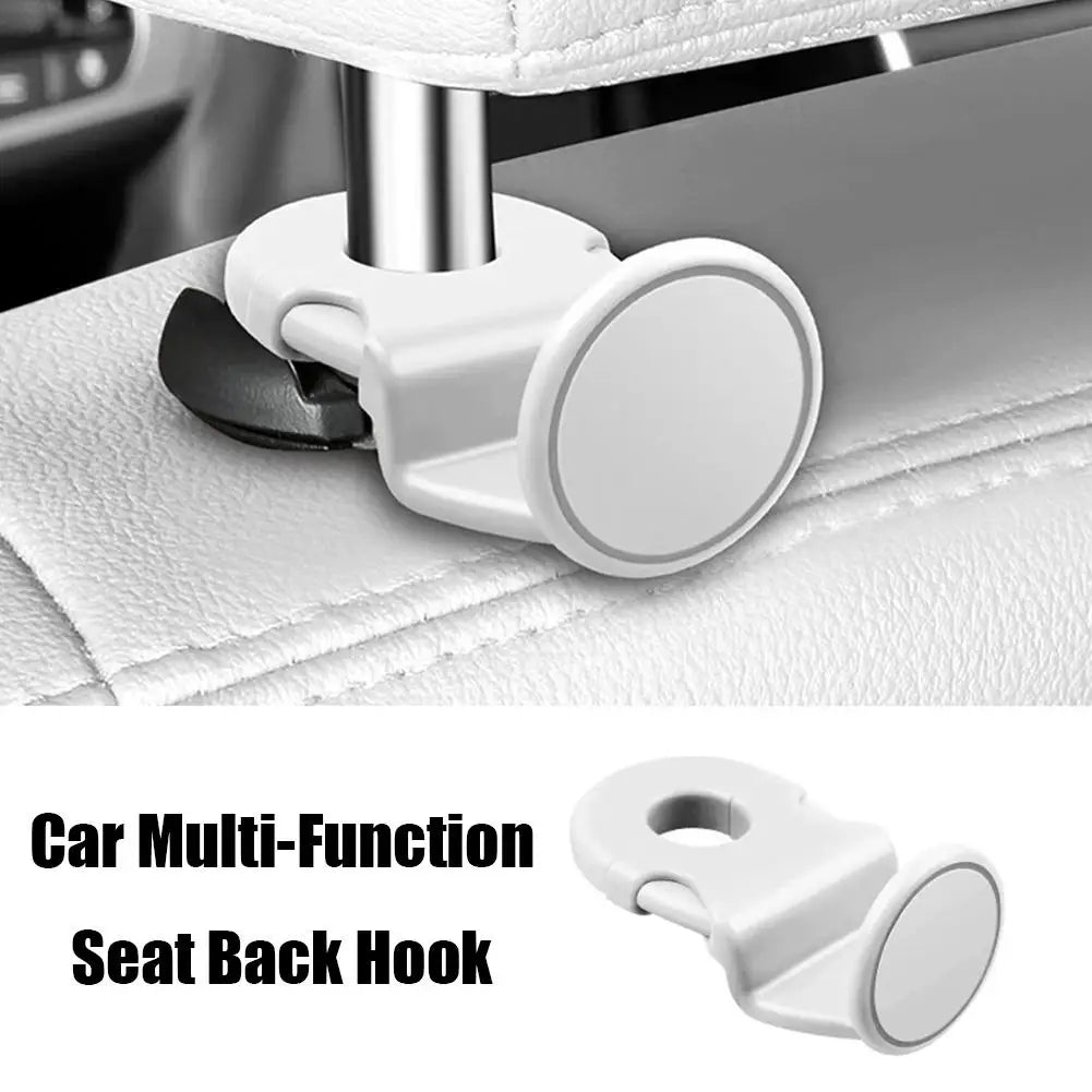 No Scratch Car Headrest Hooks, Heavy Duty Back Seat Hanger for Food Bag Purse, Invisib close-up view