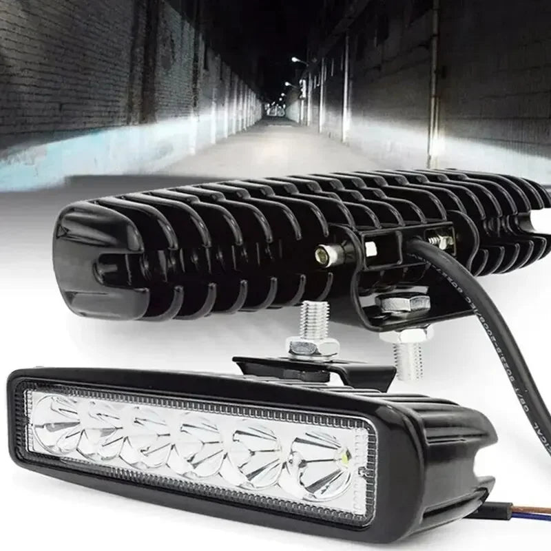 18w 6 LED Car Work Light High Bright Spotlight Universal Offroad Automobile Truck Driving Fog Headli