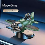 Solar Powered Rotating Airplane Car Dashboard Ornament 360° Auto Spin Decor Airplane lifestyle view