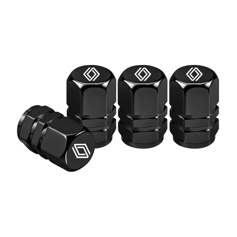 4Pcs Renault Laser Metal Tire Valve Stem Covers | Aluminum Alloy Wheel Caps alternate view